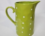 Maxwell &amp; Williams Sprinkle Lime Green Pitcher with Handle Polka Dots 58... - $29.69