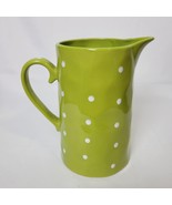 Maxwell &amp; Williams Sprinkle Lime Green Pitcher with Handle Polka Dots 58... - $29.69