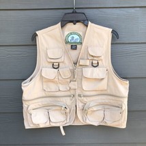 Master Sportsman Tan M 18 Pockets Vest Fishing Hunting Traveling Outdoor Camping - £11.22 GBP