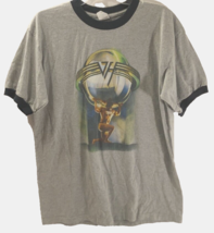 $65 Van Halen 5150 Tour 2004 Atlas Gray Vintage Anvil Ringer Black T-Shirt L - £66.62 GBP