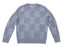 J. Crew Wallace &amp; Barnes Mens L Blue Marled Sky Patchwork Stitch Crew Sweater - £41.32 GBP