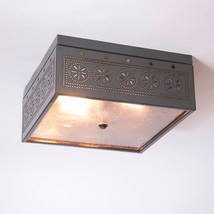 Square Ceiling Light with Chisel  in Country Tin image 2