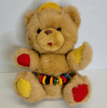 Rare Vintage Snuggle Plush Bear With Counting Beads Hat Primary Colors - Signet - £13.94 GBP