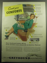 1949 Greyhound Bus Ad - Count your comforts - £14.50 GBP
