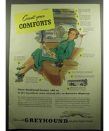 1949 Greyhound Bus Ad - Count your comforts - £14.55 GBP