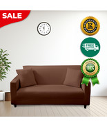 Anyhouz 4 Seater Sofa Cover Plain Light Coffee Style and Protection  - $1,607.18 MXN