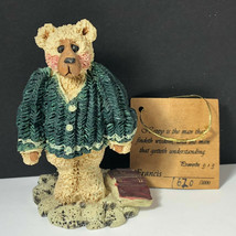 SHELLY BEARS FIGURINE heartfelt collectible 1997 sculpture green sweater... - $13.81