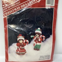 Christmas Boy Candy Cane Ornaments Crochet Kit Banar Designs New CCO60826 - $17.80