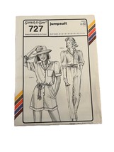 Vtg Stretch &amp; Sew 727 Jumpsuit Bust Sz 30-46 Uncut FF - $7.92