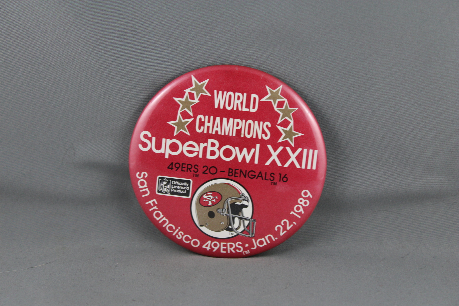 San Francisco 49ers Pin - Super Bowl 23 Champions - Celluloid Pin - $24.00