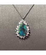 Natural Opal Diamond Pendant w/ 18 Gold 3.25 TCW GIA Certified $8,950 21... - $4,900.50