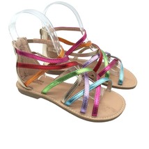 Harper Canyon Girls Gladiator Sandals Strappy Metallic Rainbow Colorful ... - £9.94 GBP