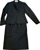 Evan Picone Women&#39;s Skirt Suit Size 4 - Black With White Pinstripes - 2 Pieces - £11.76 GBP
