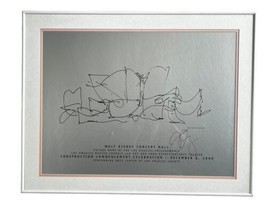 Frank Gehry 1999 Construction Sketch Of Walt Disney Concert Hall Signed Print - $561.00