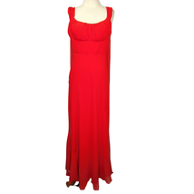 Red Silk Maxi Cocktail Dress Size 8 New with Tags - £93.08 GBP