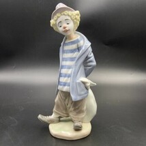 Vintage 1986 Lladro Little Traveler #7602 Contemplative Clown Retired - $1,790.19 MXN