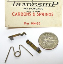 1 Set Vintage Tradeship Japan 1/24 1/32 Slot Car Carbons +Springs MN-30 #2023 - £3.93 GBP