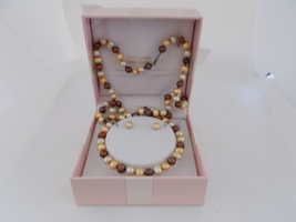 Beautiful Vintage Cultured Pearl Child&#39;s Jewelry Set From the 1950&#39;s - £23.47 GBP