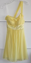 RUBY ROX Juniors Size 3 Yellow Maize One Shoulder Dress Fancy Ruffles EUC - £15.81 GBP