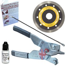 Manual Tile Cutter Kit Left Handed with Tile Saw Blades for Outlets and ... - $49.48