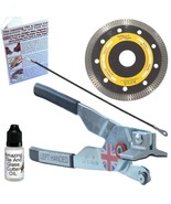 Manual Tile Cutter Kit Left Handed with Tile Saw Blades for Outlets and ... - $49.48