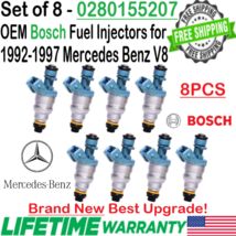 NEW OEM Bosch 8Pcs Best Upgrade Fuel Injectors for 1993 Mercedes-Benz 500SL 5.0L - £508.53 GBP