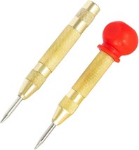 2-Packs Automatic Center Punch 5 Inch Spring Loaded Center Hole Punch Adjustable - £30.12 GBP