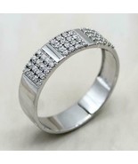 Half Eternity Ring 1.00Ct Round Diamond 14K White Gold Wedding Band in S... - £206.65 GBP