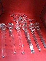Vintage crystal chandelier glass prisms lot, 6 pcs + - £97.31 GBP