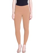Women Solid Premium Cotton Ankle Length Legging Size L Casual Wear Peach - $15.73