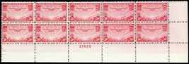 C22, Mint 50¢ VF NH Bottom Plate Block of Ten Stamps CV $125 - Stuart Katz - $85.00