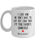 Personalized Mug Gift for Grandparents I Love say I&#39;m Your Favorite Gran... - £16.94 GBP+
