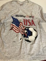 1994 World’s Cup 94 Vintage Women’s T-Shirt Large Made In USA Sh4 - £19.38 GBP