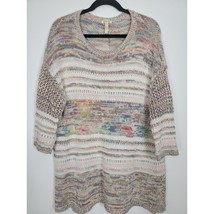 Matilda Jane Sweater Large Womens Half Sleeve Crew Neck Pullover Multicolor - $25.62