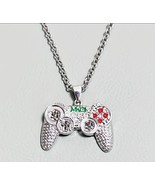 Silver Tone Game Controller Pendant and Necklace Brand New Fast Free Shi... - £10.30 GBP