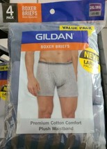 2 Gildan Men&#39;s Boxer Briefs 4 Value Pack size 2XL (44-46) Plush Waistban... - £25.62 GBP