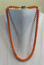 Authentic Vintage Victorian Coral and Sterling Necklace - £310.72 GBP