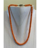 Authentic Vintage Victorian Coral and Sterling Necklace - £311.13 GBP