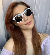 New Fashionista White/w Black lenses Men's Women's Sunglasses . - $9.99