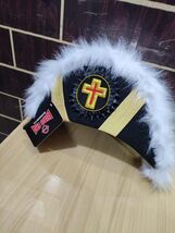 Masonic Knight Templar Bicorn Hat: Wool Chapeau with Faux Fur - $195.00