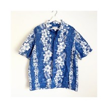 Vintage Hawaiian Shirt Milson by Ky’s Made Hawaii Blue Floral Aloha XL - £14.95 GBP