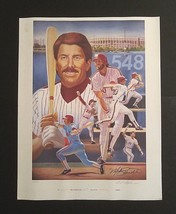 Mike Schmidt Phillies 548 HRs Numbered &amp; Signed Litho 22&quot;w x 28&quot;h 1994 - £78.68 GBP