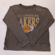 NBA Vintage Inspired Los Angeles Lakers Womens Green Graphic Sweatshirt Chest 46 image 14