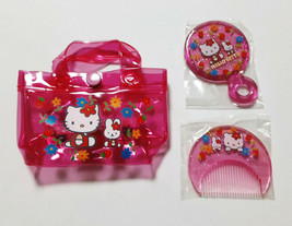 Hello Kitty Spiegelkamm Set Mini Größe Tasche Alt SANRIO Retro Niedlich... - £33.61 GBP
