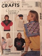 McCalls Crafts Sewing Pattern 848 Creative Clothing 90s Sweatshirt Collar UC - $9.99