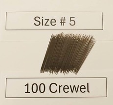 Get One Hundred (100) size # 5 Crewel/Embroidery Needles in these Bulk Packs - £22.41 GBP