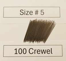 Get One Hundred (100) size # 5 Crewel/Embroidery Needles in these Bulk Packs - $28.49