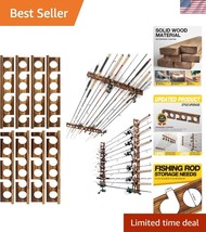 Compact Powder Coated Fishing Pole Rack - Holds Up to 12 Rods Efficiently - $952.78 MXN