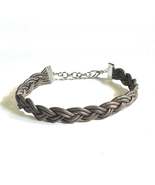 Leather Braided Bracelet, Brown, with Silver-Tone Clasp - $7.99