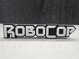 Robocop Logo Sign 3D Movie Collectible Display Plaque Black White Freest... - $14.69